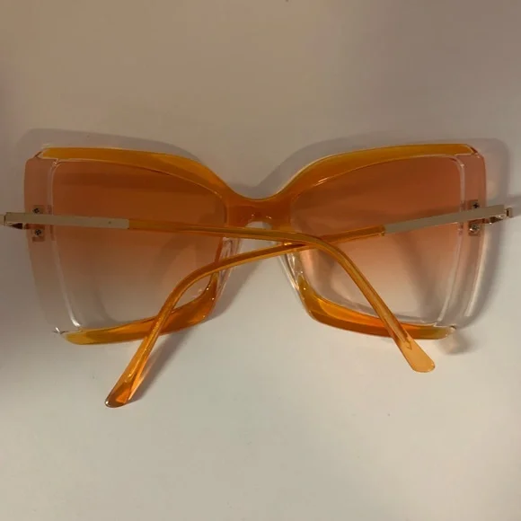 Oversized Orange Yellow and Gold Fashion Sunglasses!! - Picture 7 of 16
